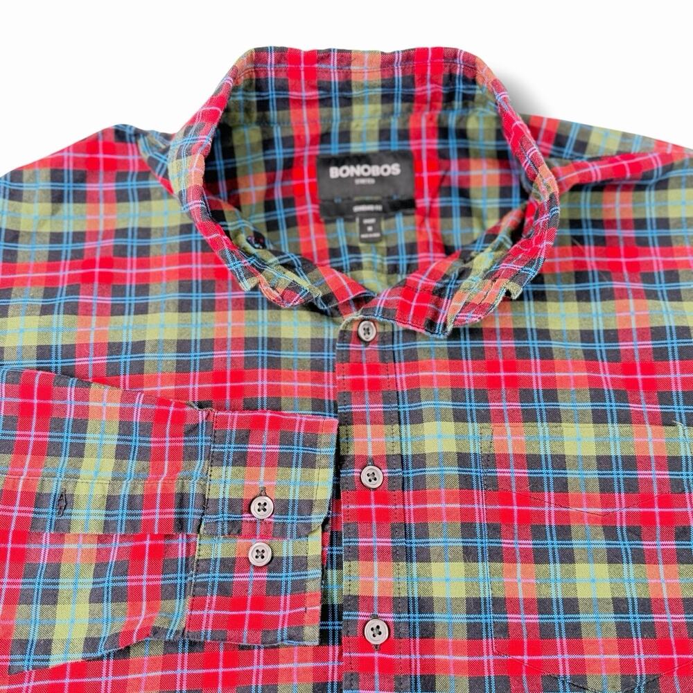 Bonobos Slim Fit SHORT Sleeve Button Up Shirt - Size M
